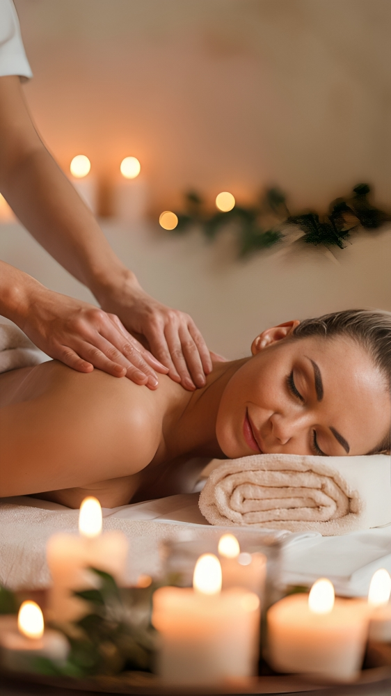 Athlete receives cupping therapy and massage for recovery in a gym setting.